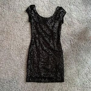 Black Sequins Dress